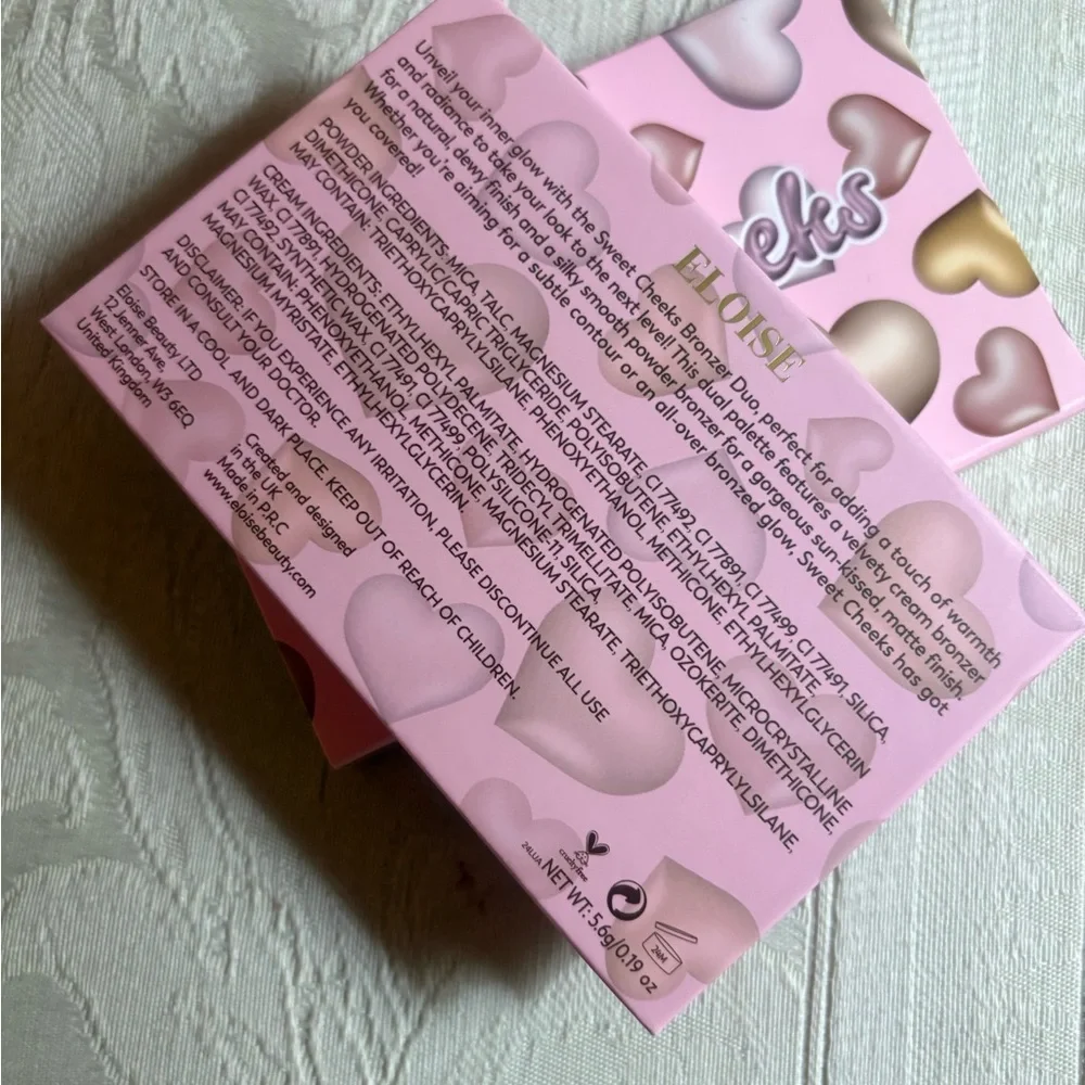 Eloise Sweet Cheeks Bronzer & Contour Palette Duo Medium to Tan BNIB